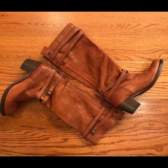 Frye Tall Heeled Boot Brown
